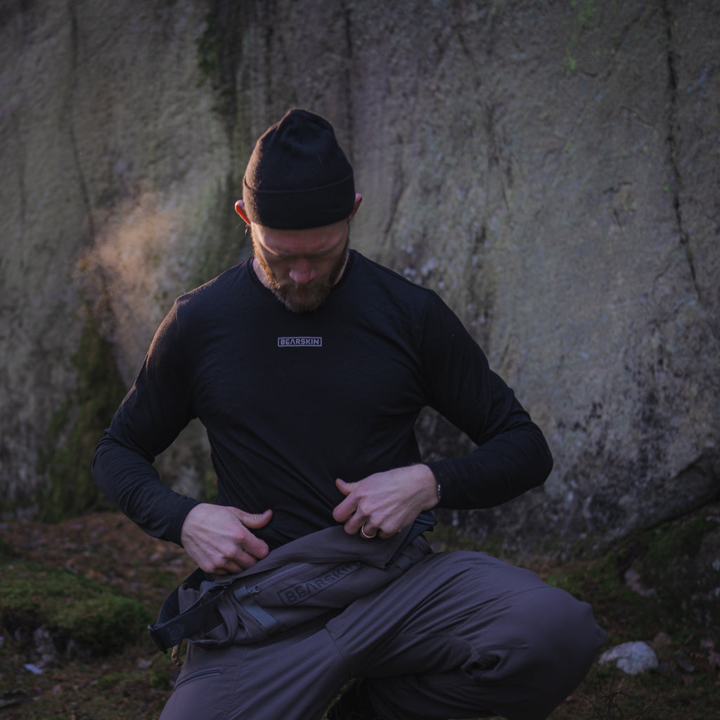 Cordura Bib Pants og Merino Wool Long Sleeve - jaktklær fra Bearskin 